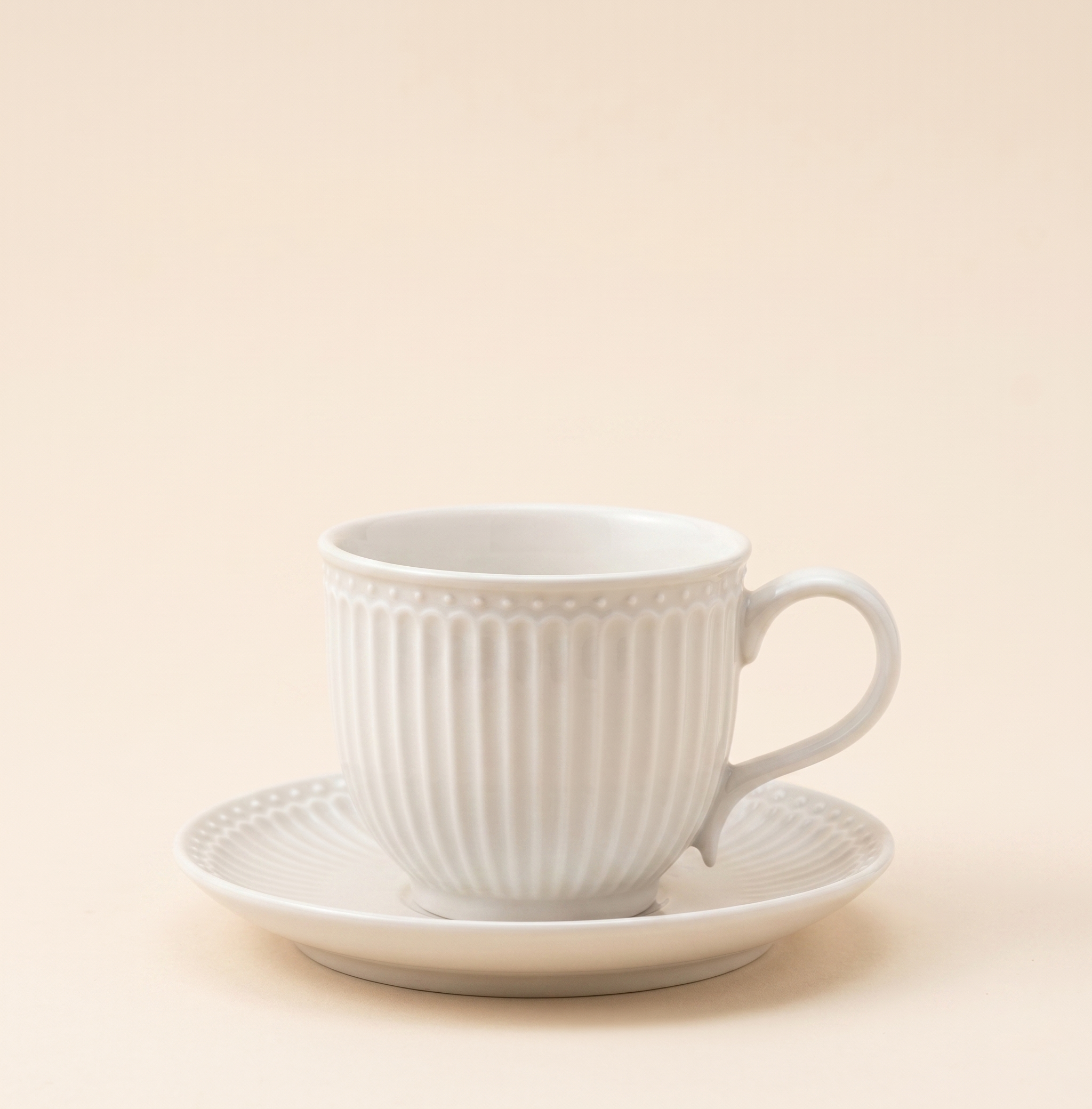 Tazza con piattino Alice bianca