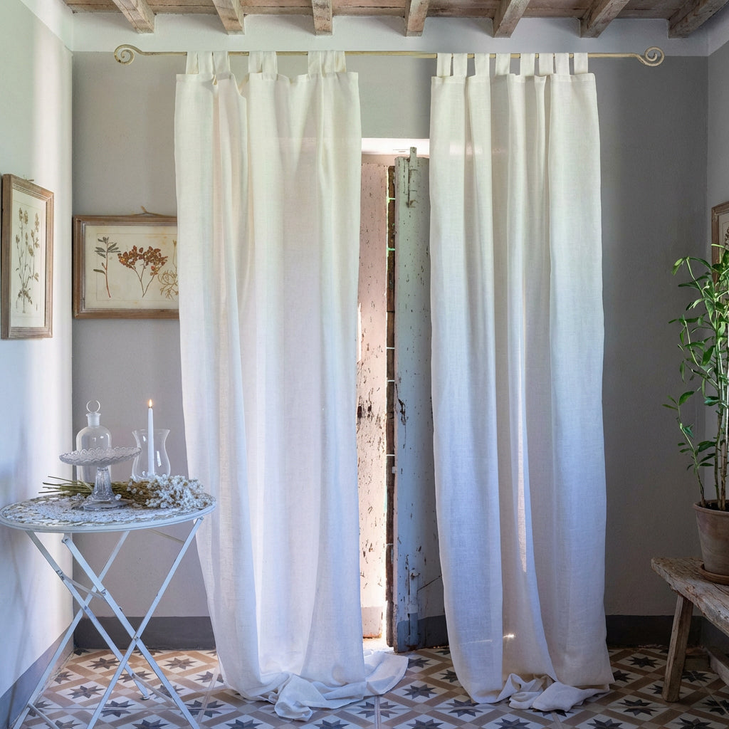 Tenda Pearl effetto lino 150x290cm