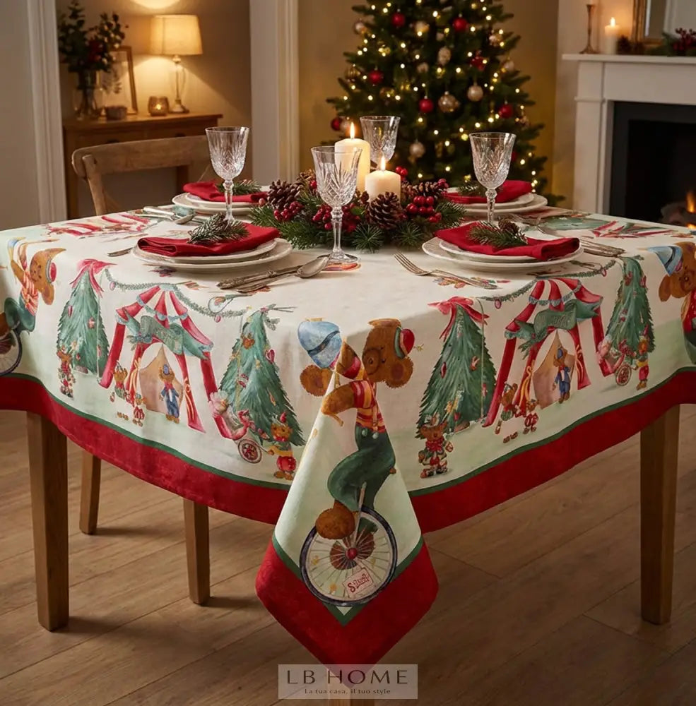 Tovaglia Bear wonderland 120x120cm Tovaglia