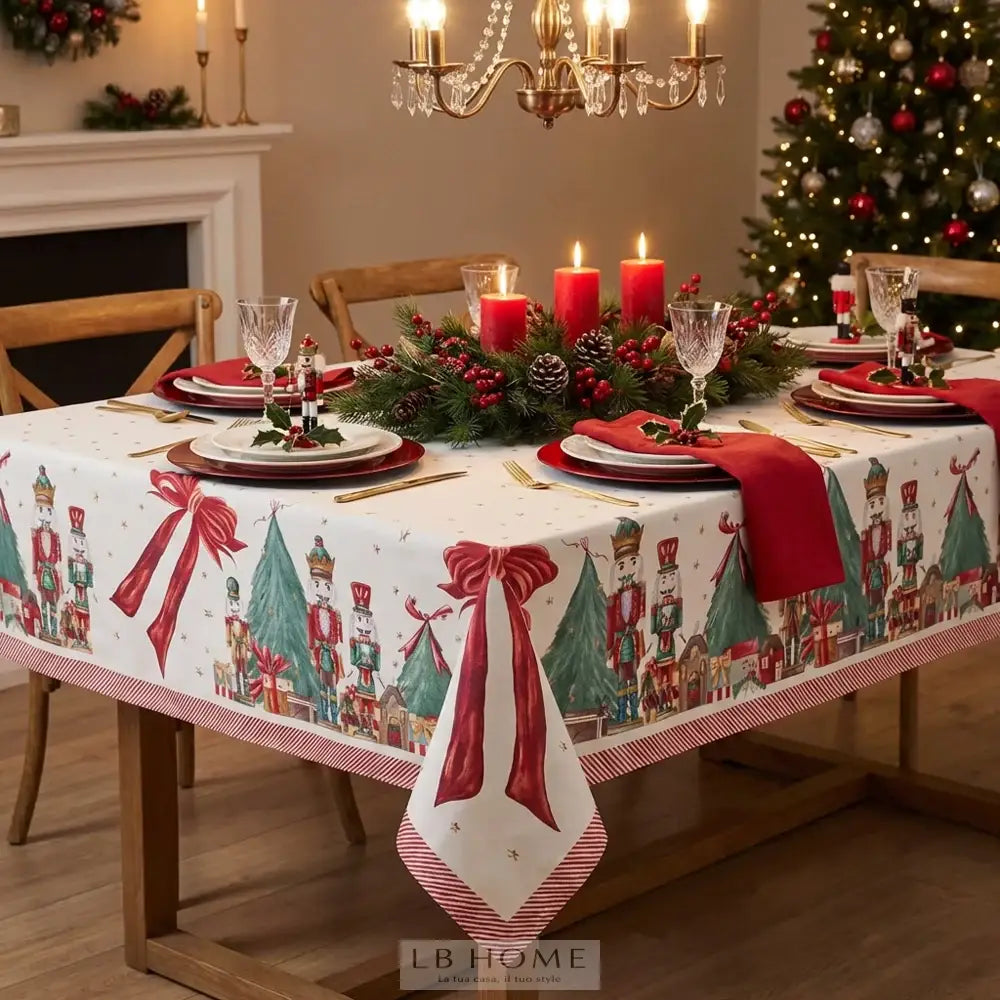 Tovaglia centrotavola Christmas Carol 100x100cm Tovaglia