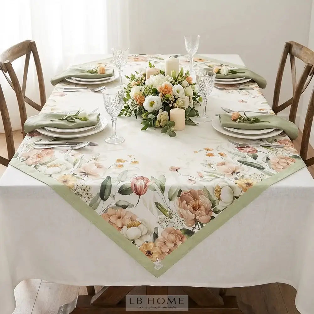 Tovaglia centrotavola Garden Flower 120x120cm Tovaglia