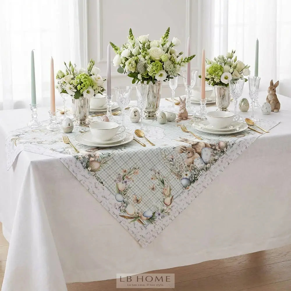 Tovaglia centrotavola Rabbit Pepen 120x120cm Tovaglia