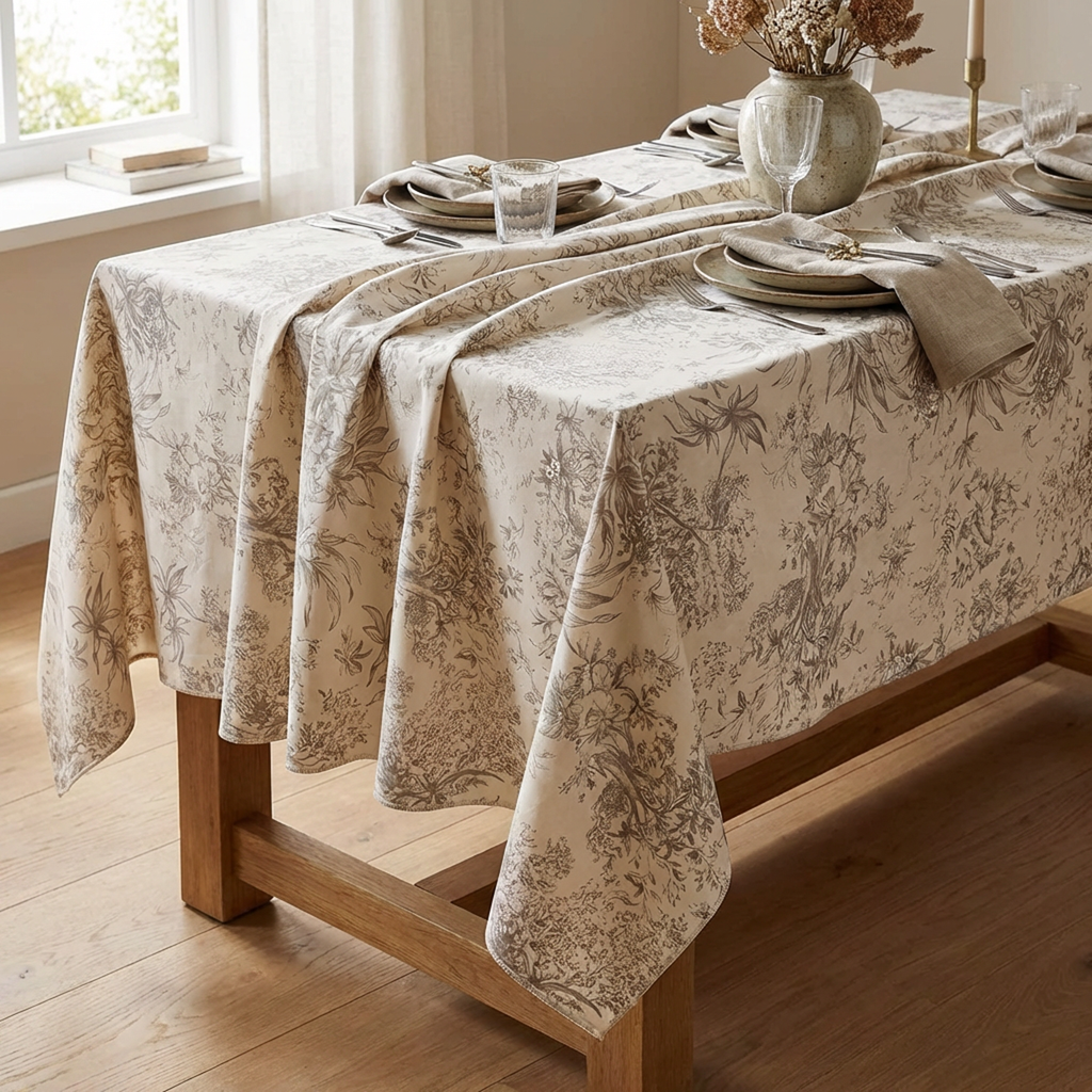 Tovaglia cerata antimacchia Toile de jouy 140x180cm
