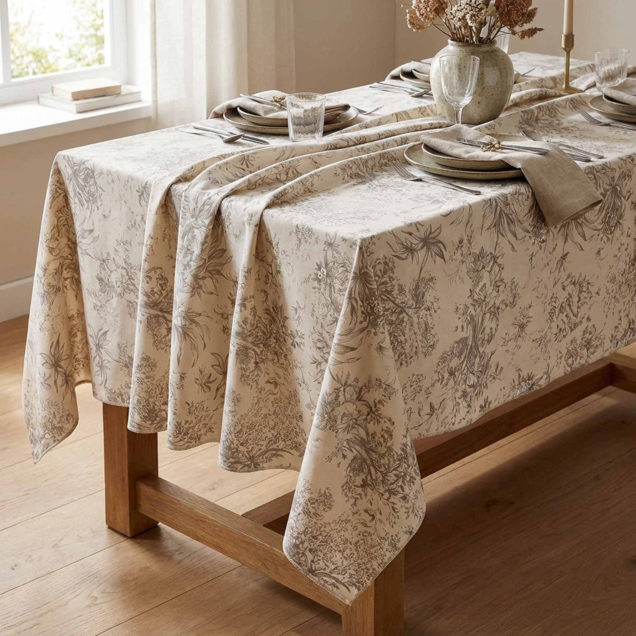 Tovaglia cerata antimacchia Toile de jouy 140x180cm