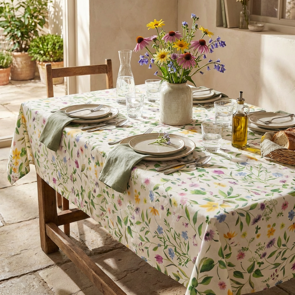 Tovaglia cerata antimacchia Wild Flowers 150x250cm