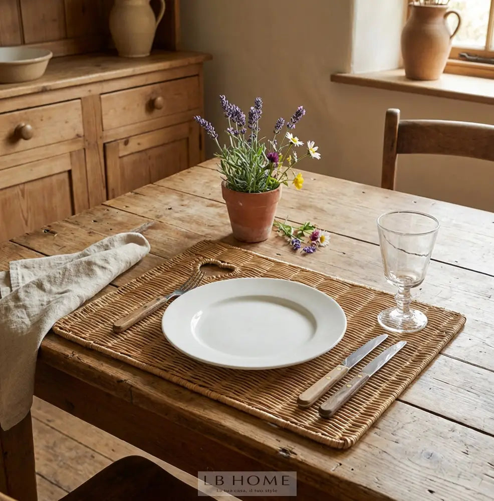 Tovaglietta vimini cuore Tovaglietta