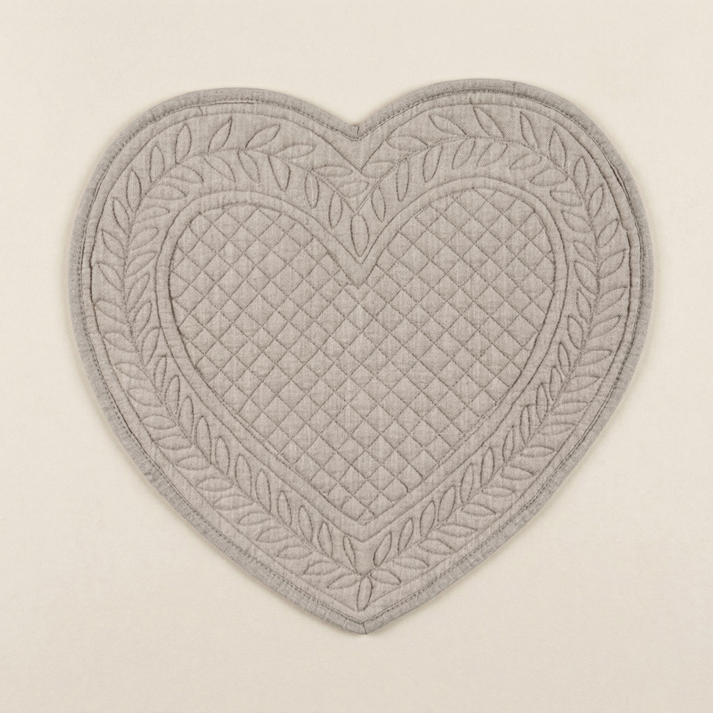 Tovaglietta cuore naturale
