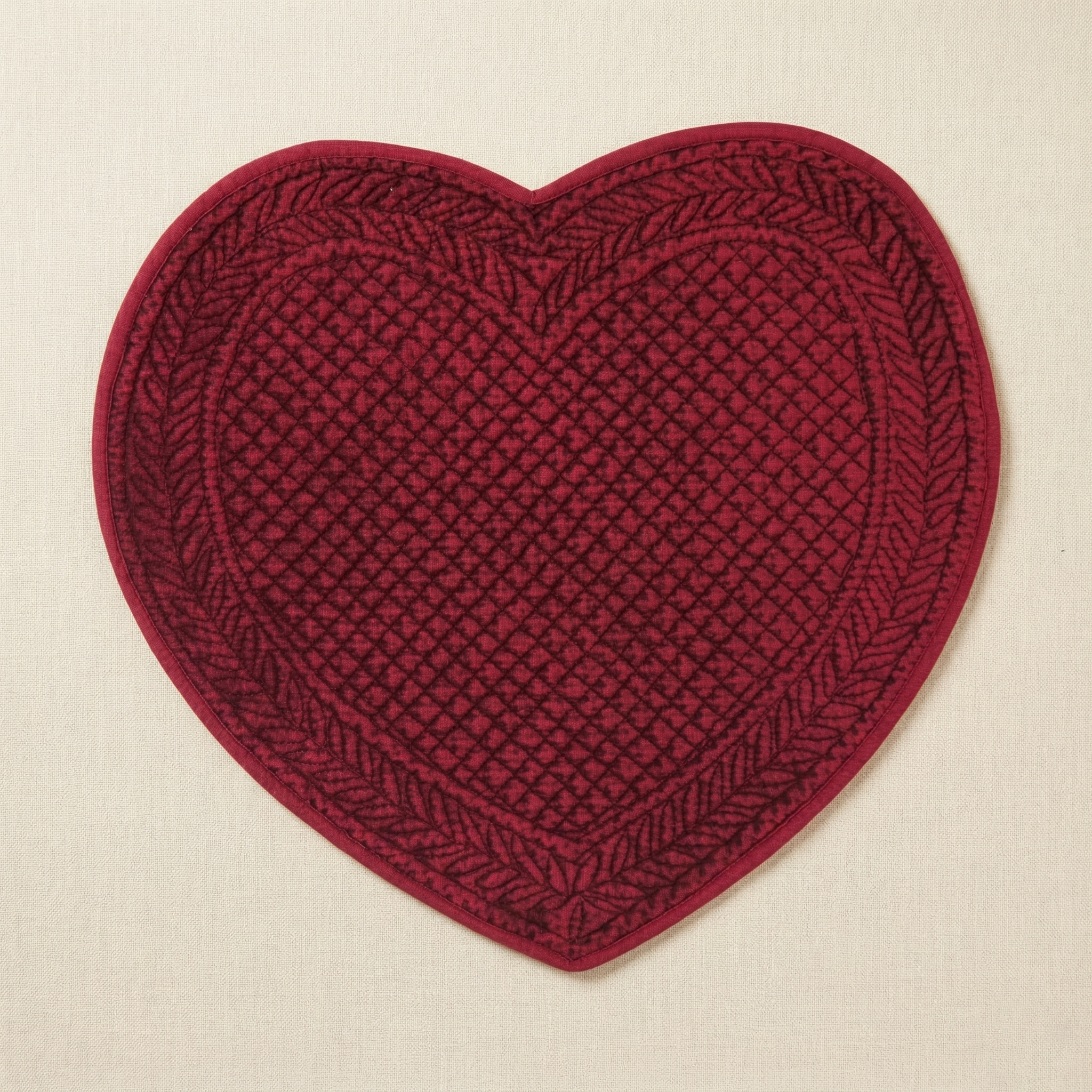 Tovaglietta cuore Carmen velluto rossa