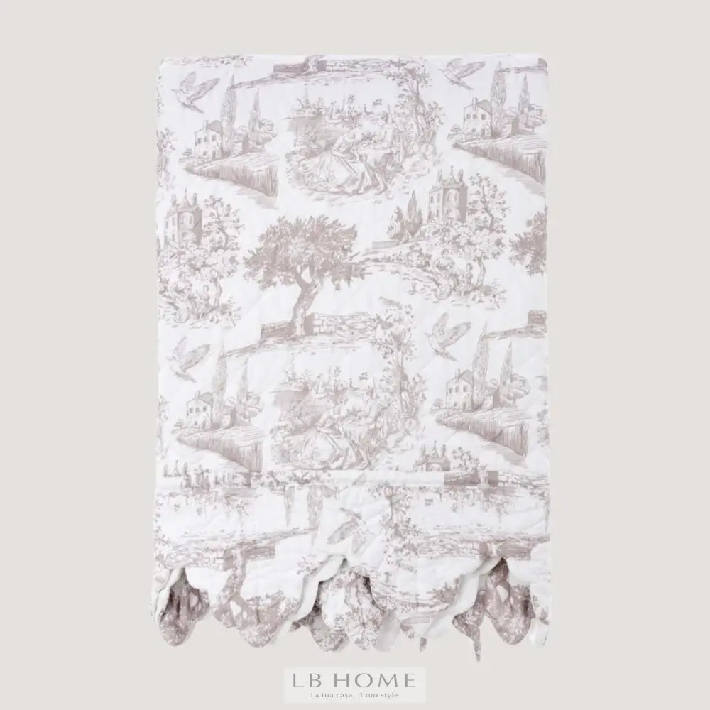 Trapunta Matrimoniale Toile Beige Trapunta