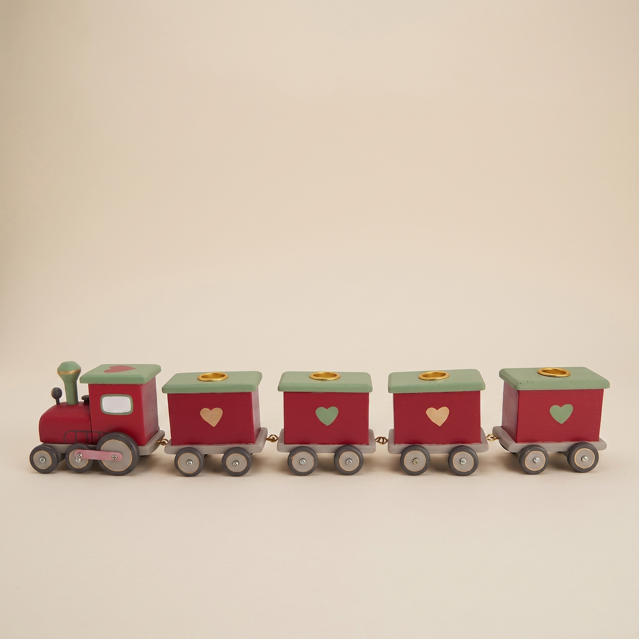 Trenino portacandela rosso