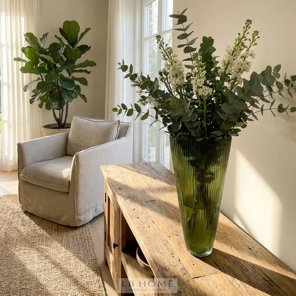 Vaso verde molato (Seconda Scelta) Vaso vetro