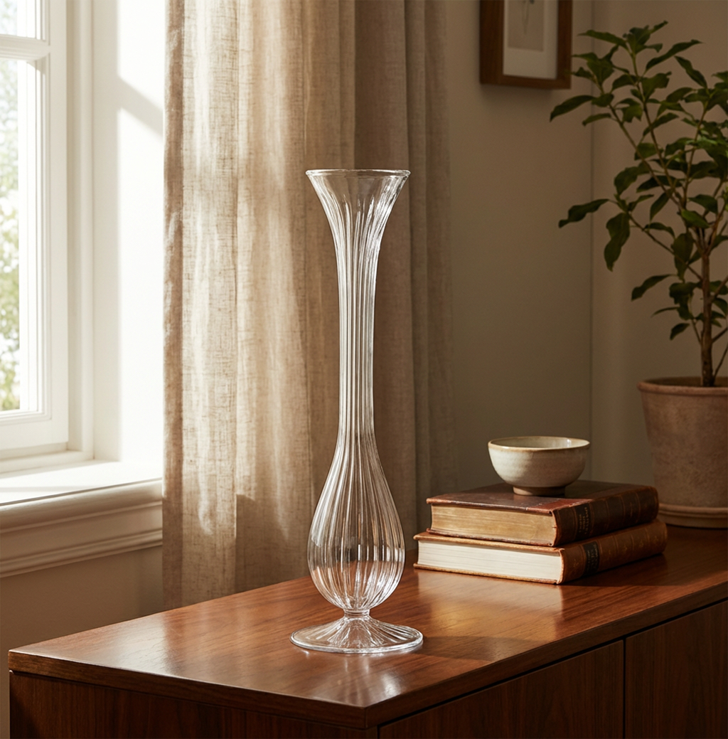 Vaso monofiore righe h.35