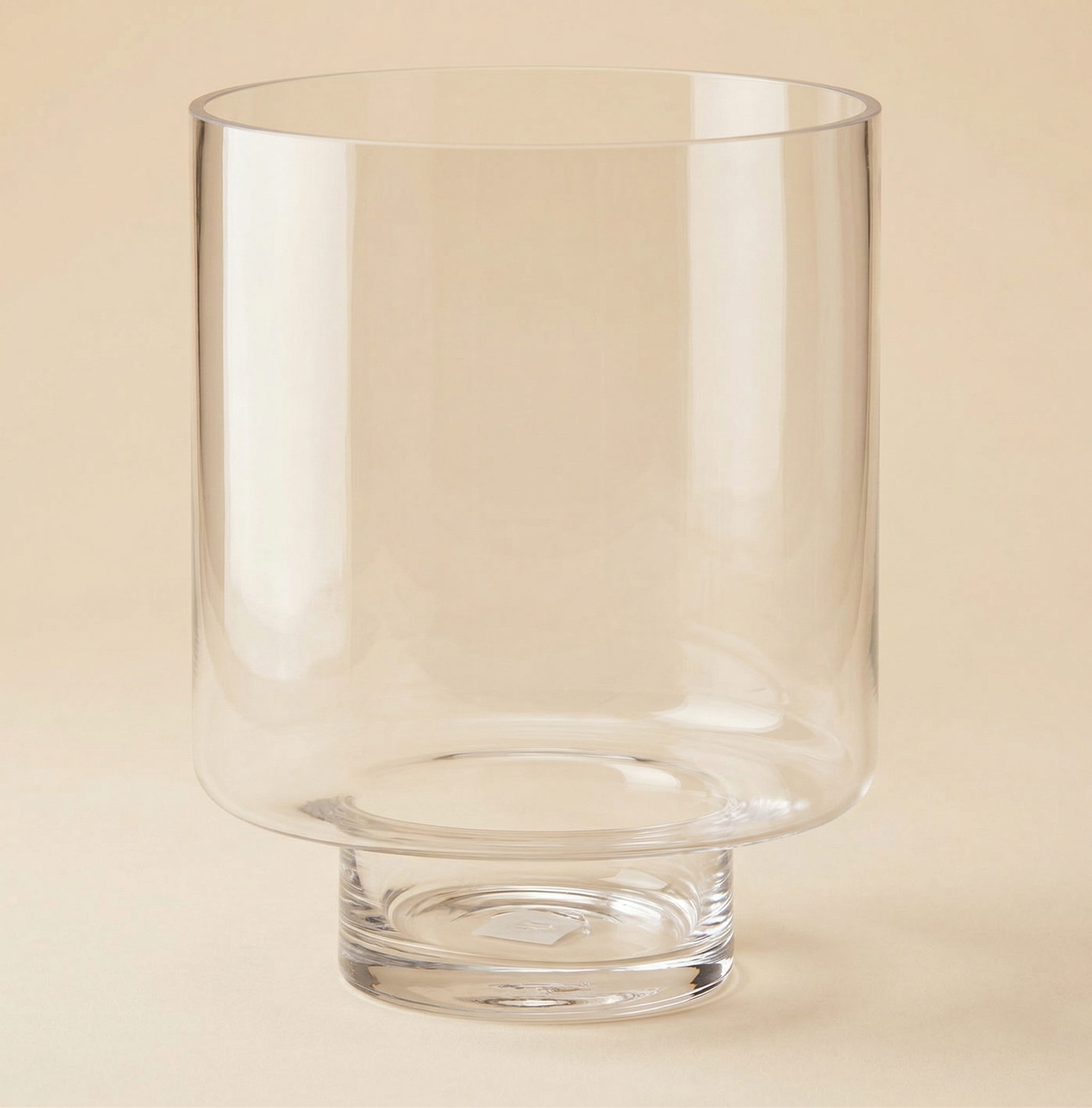 Vaso/portacandela cilindro con base h.35