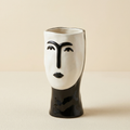 Vaso faccia Black&White h.29