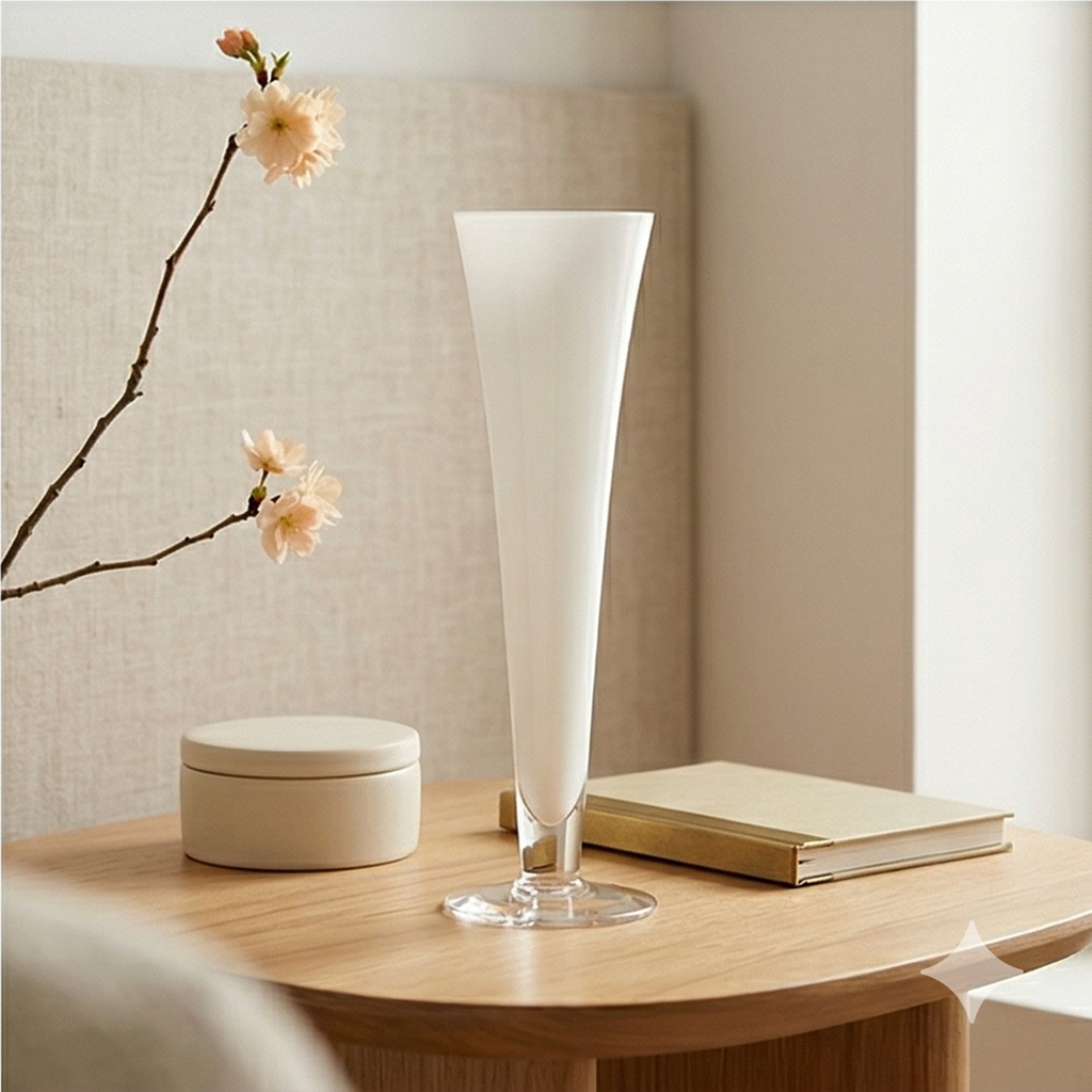 Vaso imbuto bianco h.60