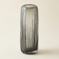 Vaso cilindrico righe grigio h.30