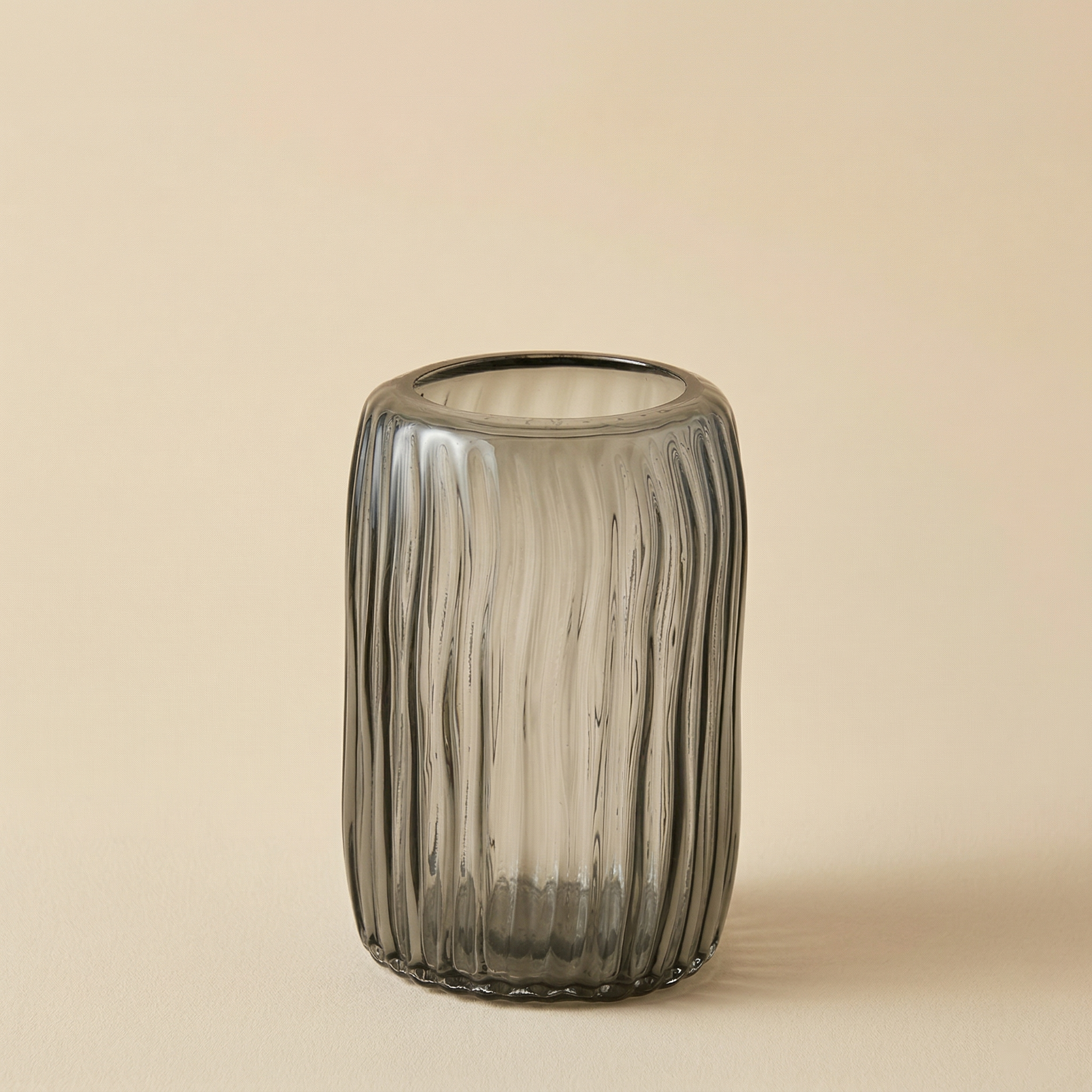 Vaso cilindrico righe grigio h.20