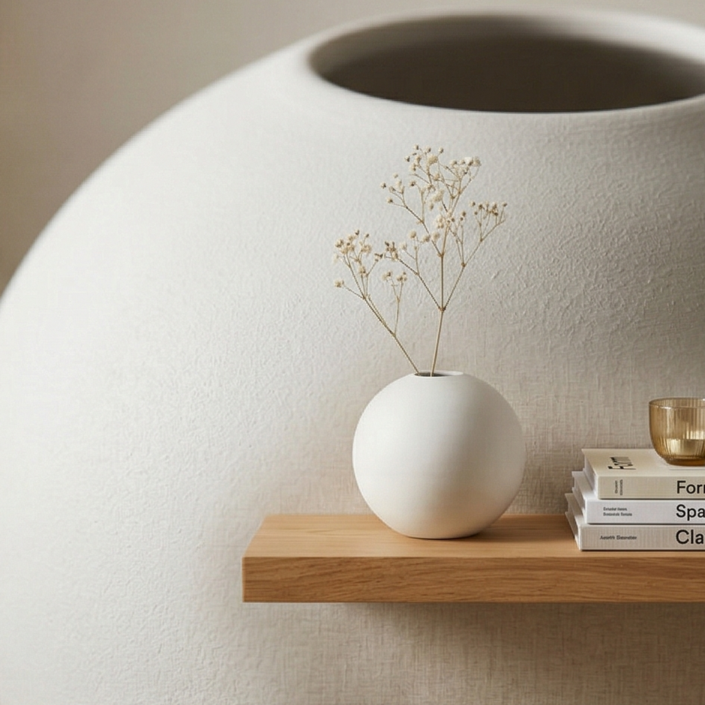 Vaso sfera opaco bianco h.18