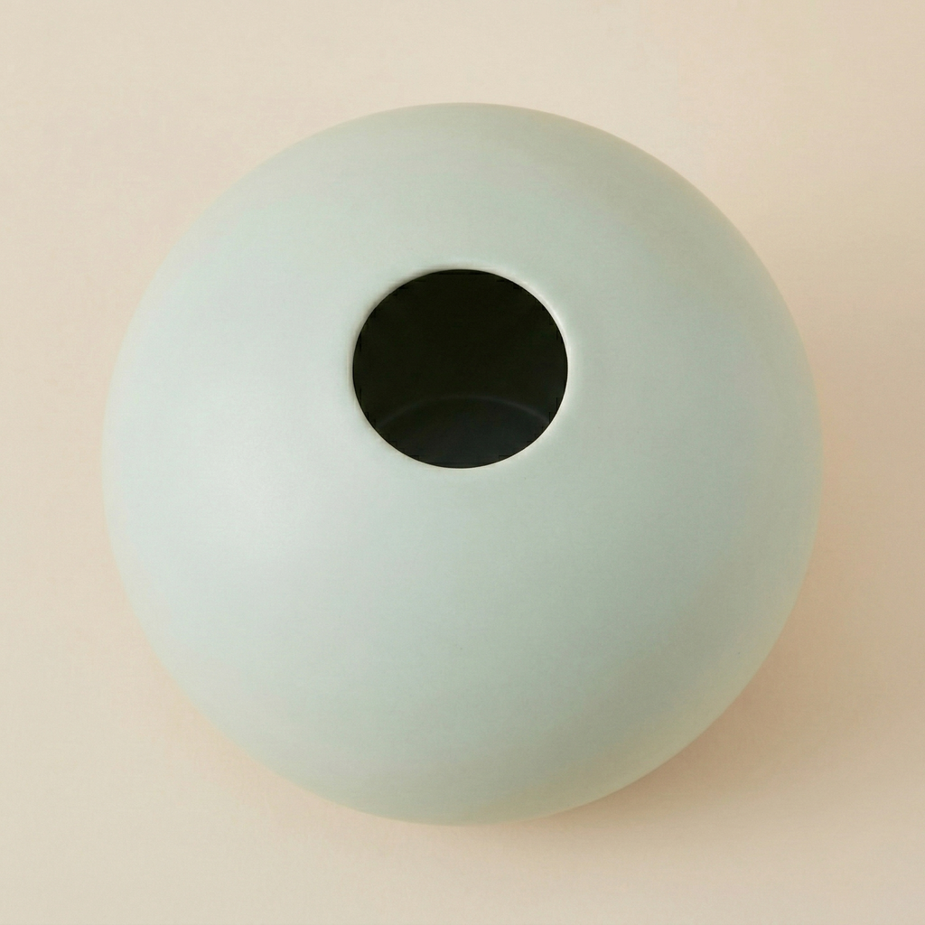 Vaso sfera opaco verde pastello h.18