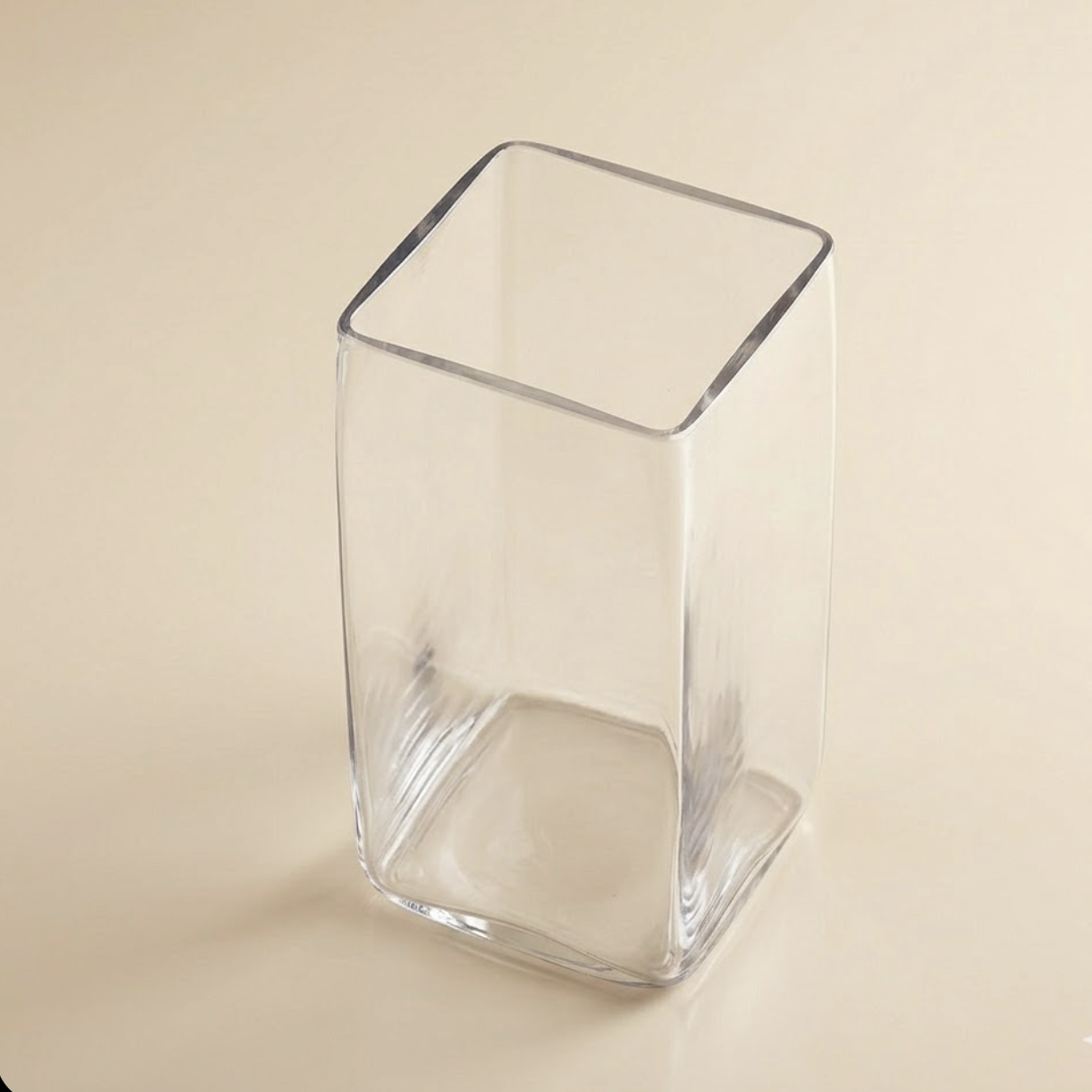 Vaso quadrato trasparente h.28