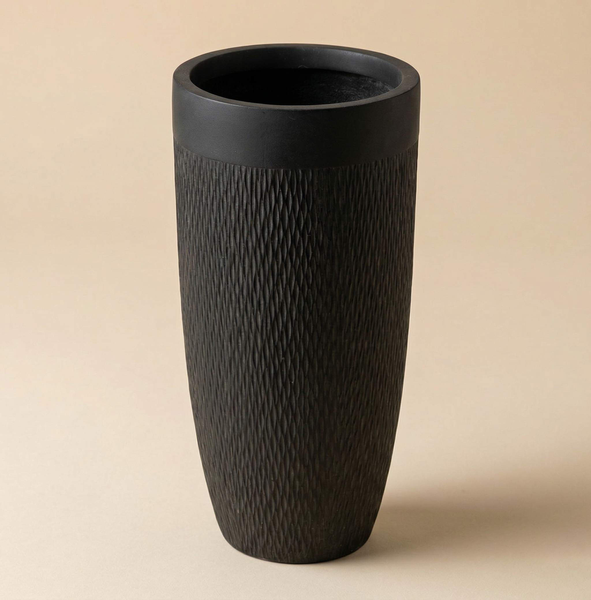 Vaso rotondo nero h.46