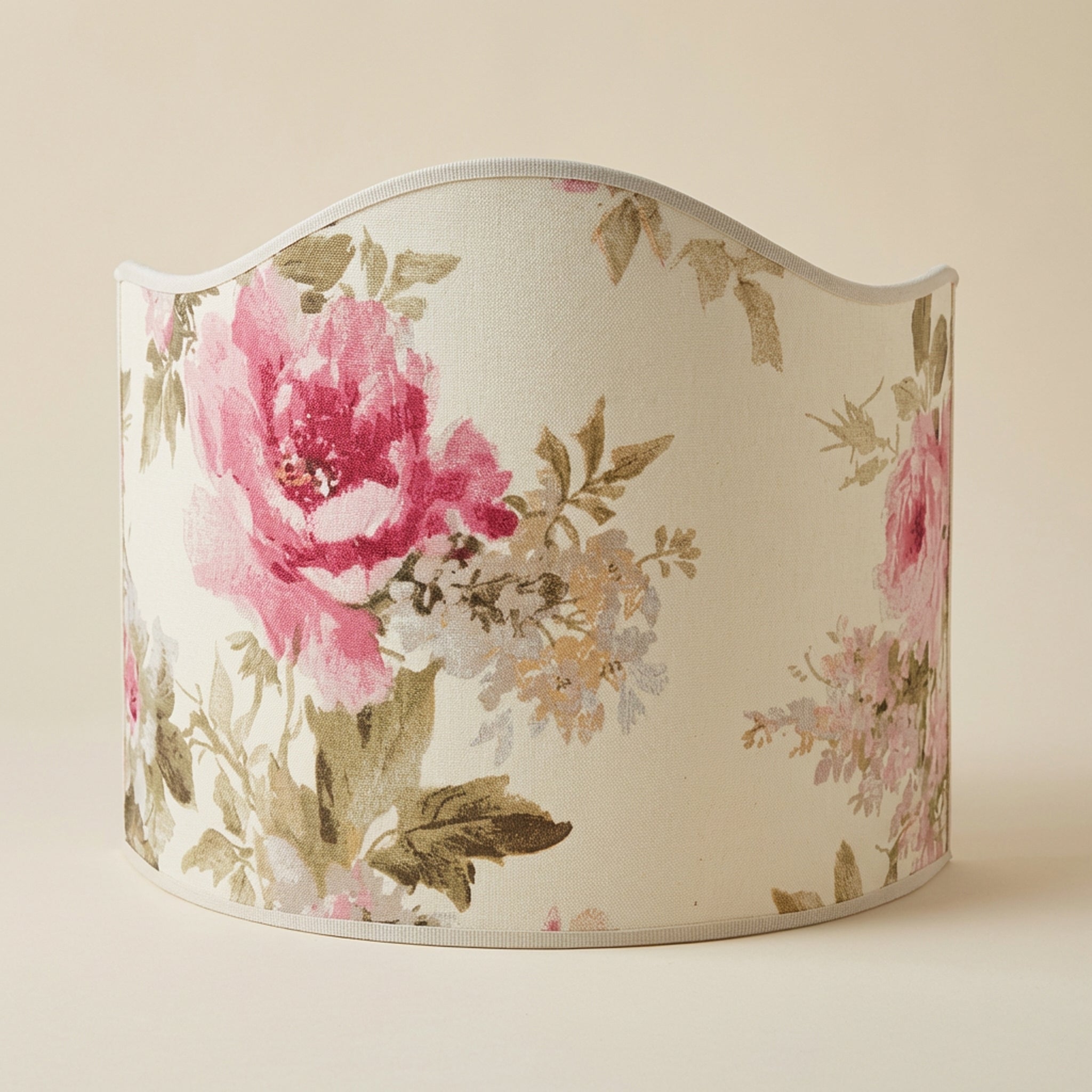 Ventola sagomata floreale rosa