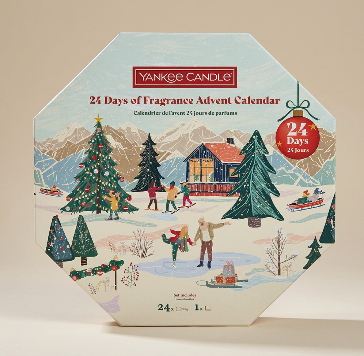 Yankee Candle calendario dell'avvento ghirlanda 24 giorni di fragranze