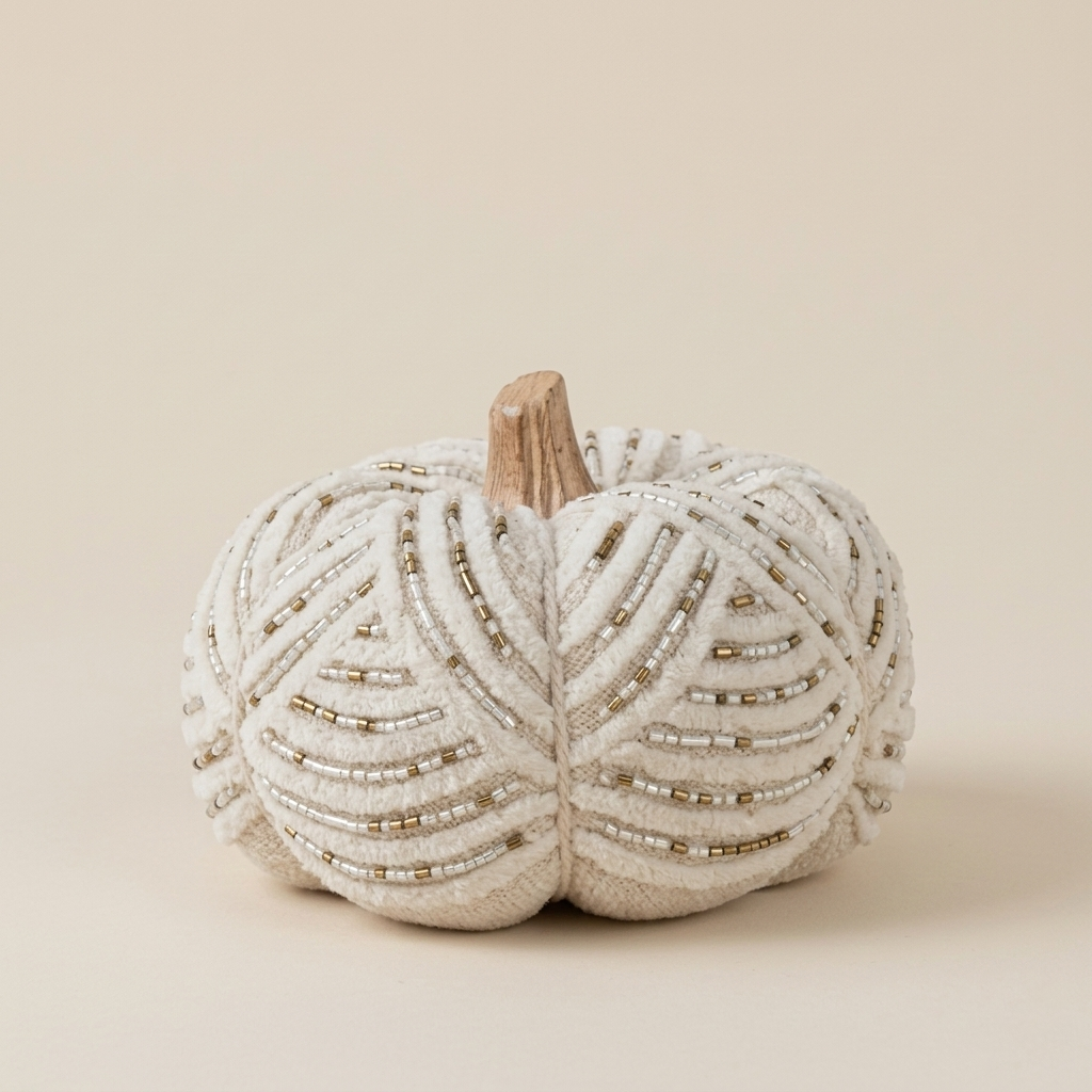 Decorazione zucca collezione Zucche da sogno avorio
